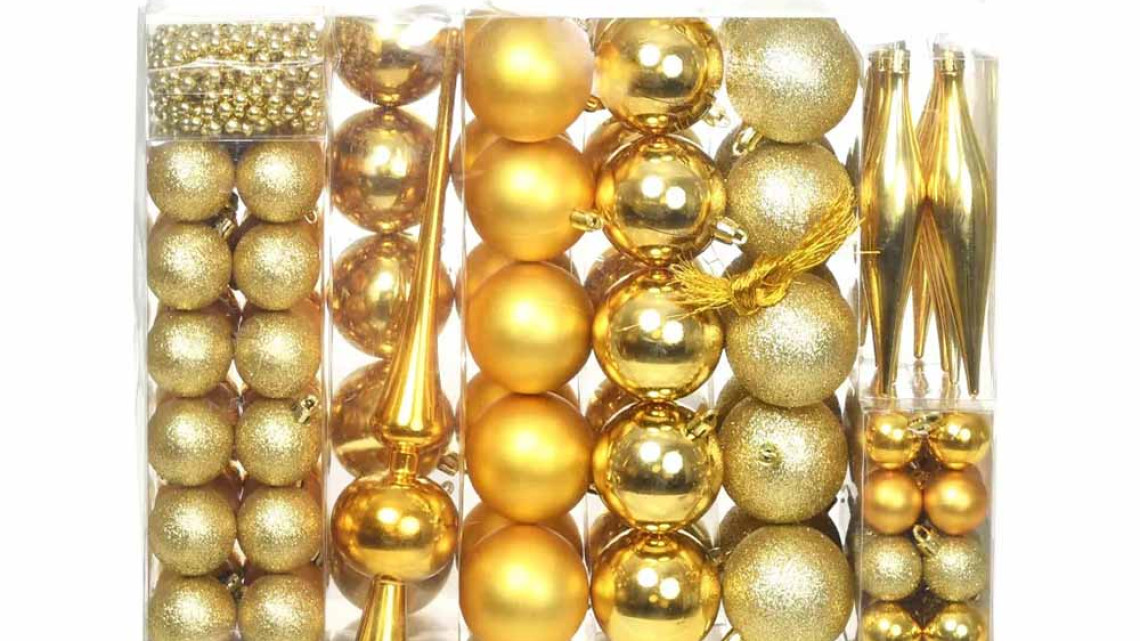 Timeless Tools 112 részes karácsonyfadísz, több színben-arany