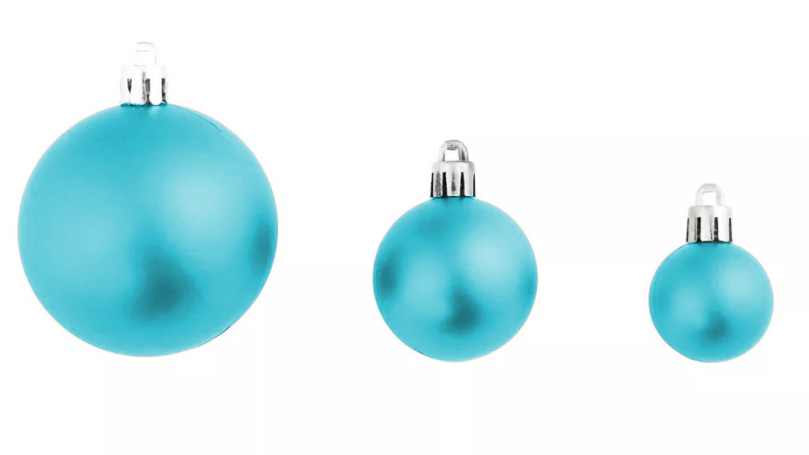 Timeless Tools 112 részes karácsonyfadísz, több színben-türkiz