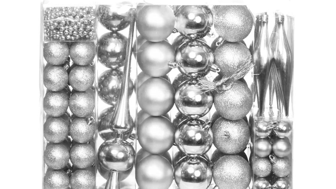 Timeless Tools 112 részes karácsonyfadísz, több színben-ezüst