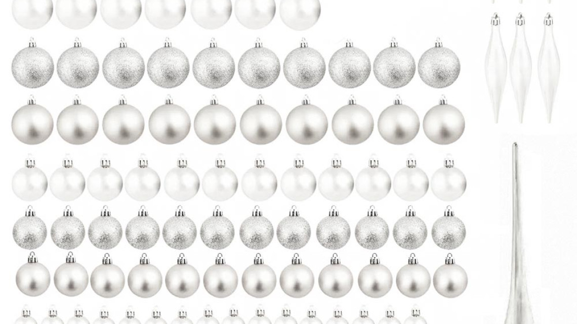 Timeless Tools 112 részes karácsonyfadísz, több színben-ezüst