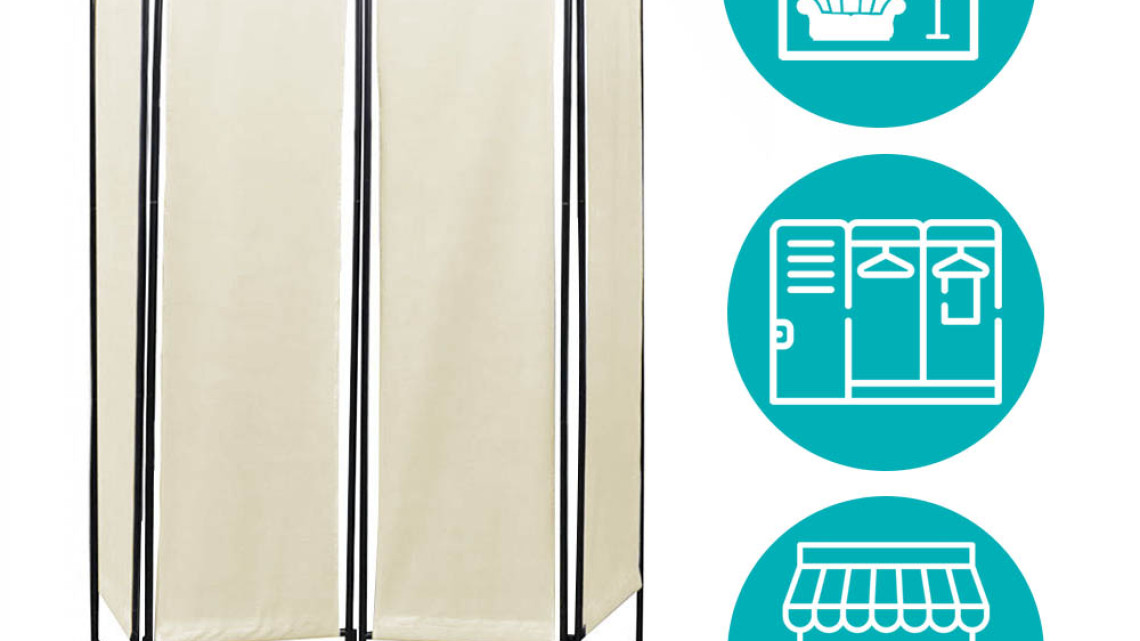 Timeless Tools 4 paneles térelválasztó paraván-bézs