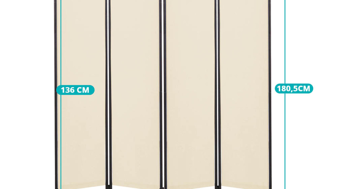 Timeless Tools 4 paneles térelválasztó paraván-bézs