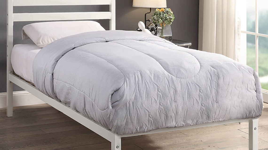 Timeless Tools Bella fém ágykeret ajándék ágyráccsal, több méretben és színben-Fehér 90x200 cm-es-fehér