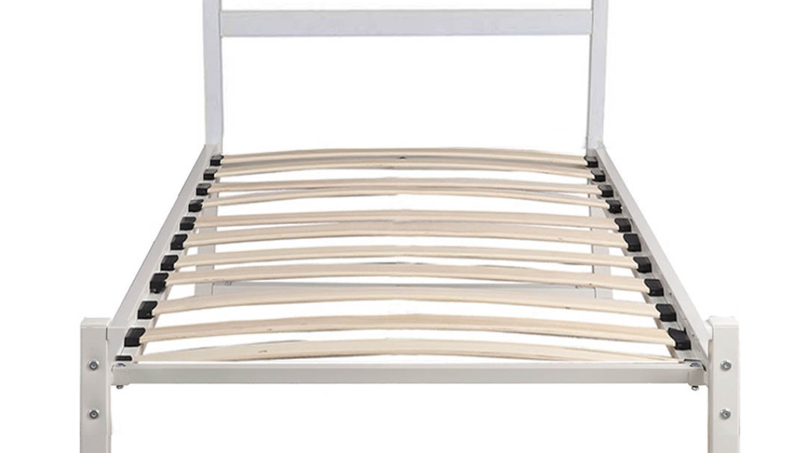 Timeless Tools Bella fém ágykeret ajándék ágyráccsal, több méretben és színben-Fehér 90x200 cm-es-fehér