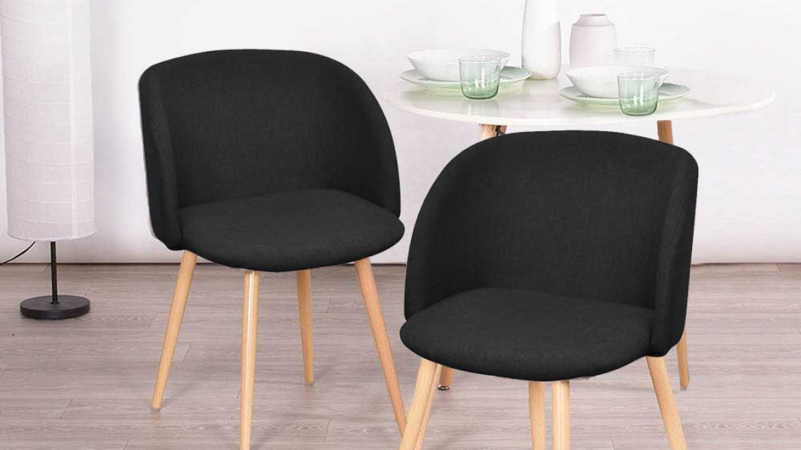 Timeless Tools Betti kárpitozott szék, 2 db -fekete