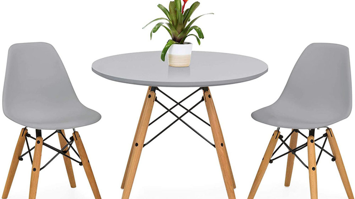 Timeless Tools 4 db modern étkezőszék asztallal, 3 színben-szürke