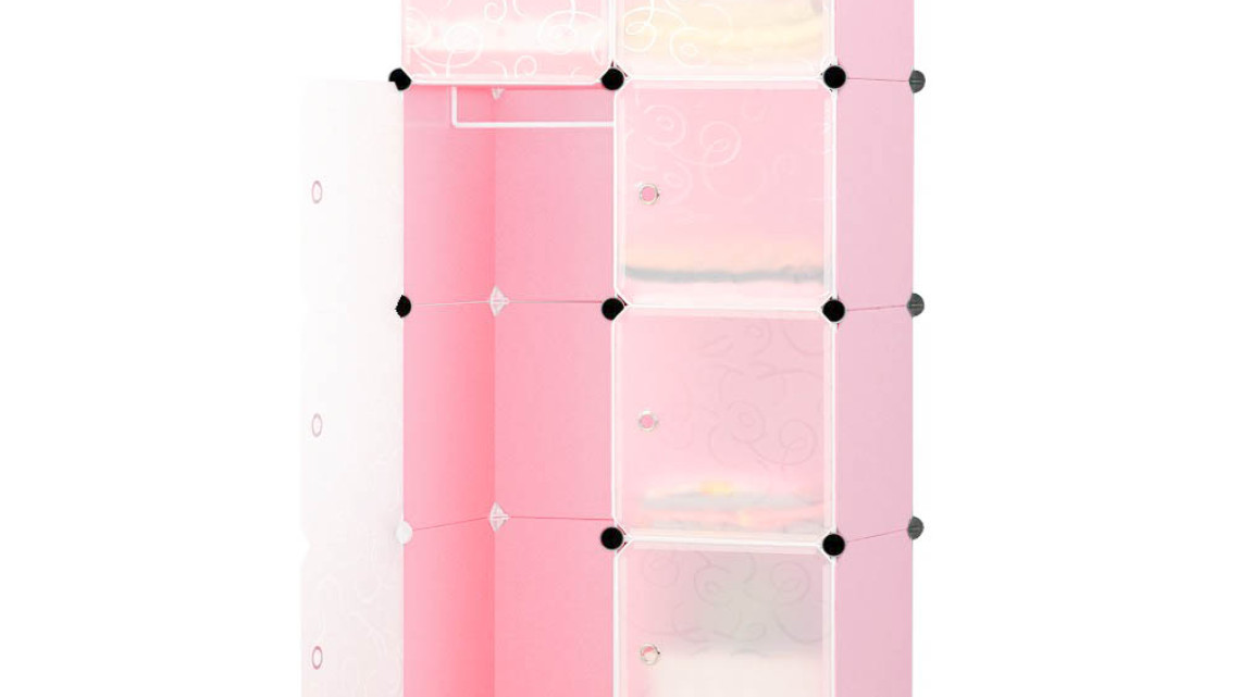 Timeless Tools Műanyag elemes szekrény-rózsaszín