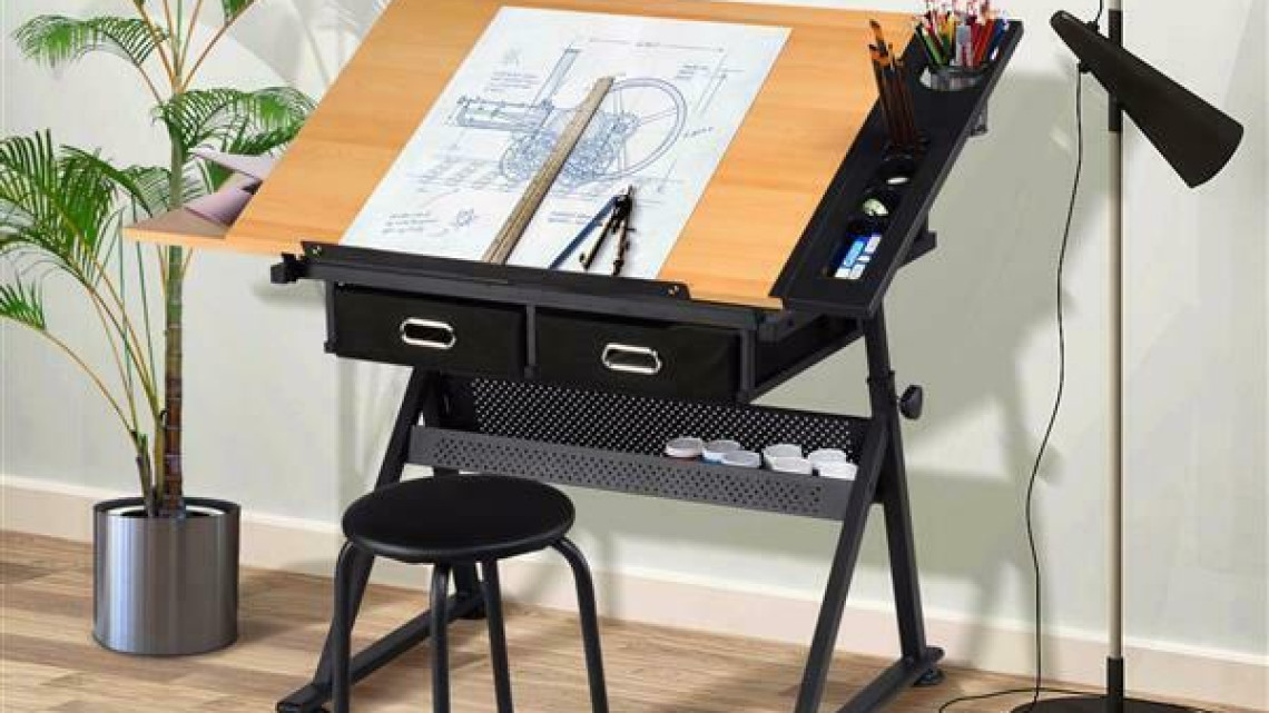 Timeless Tools Dönthető rajzasztal ajándék székkel