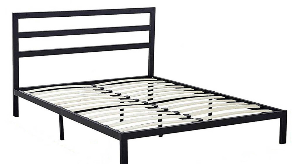 Timeless Tools Bella fém ágykeret ajándék ágyráccsal, több méretben és színben-Fekete 160x200 cm-es-fekete