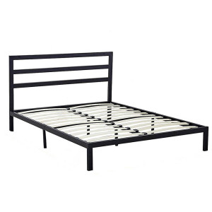 Timeless Tools Bella fém ágykeret ajándék ágyráccsal, több méretben és színben-Fekete 160x200 cm-es-fekete