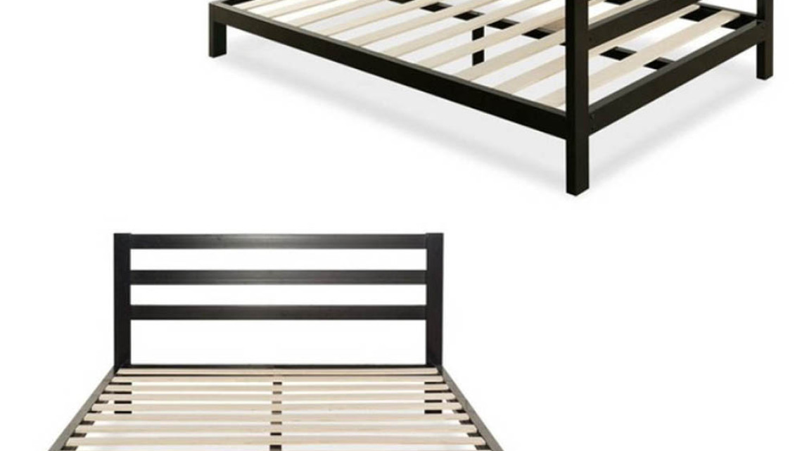 Timeless Tools Bella fém ágykeret ajándék ágyráccsal, több méretben és színben-Fekete 160x200 cm-es-fekete