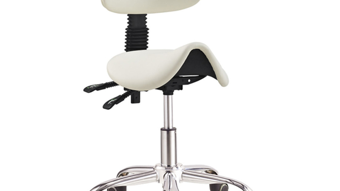 Timeless Tools Háttámlás, nyerges forgószék 2 színben-fehér