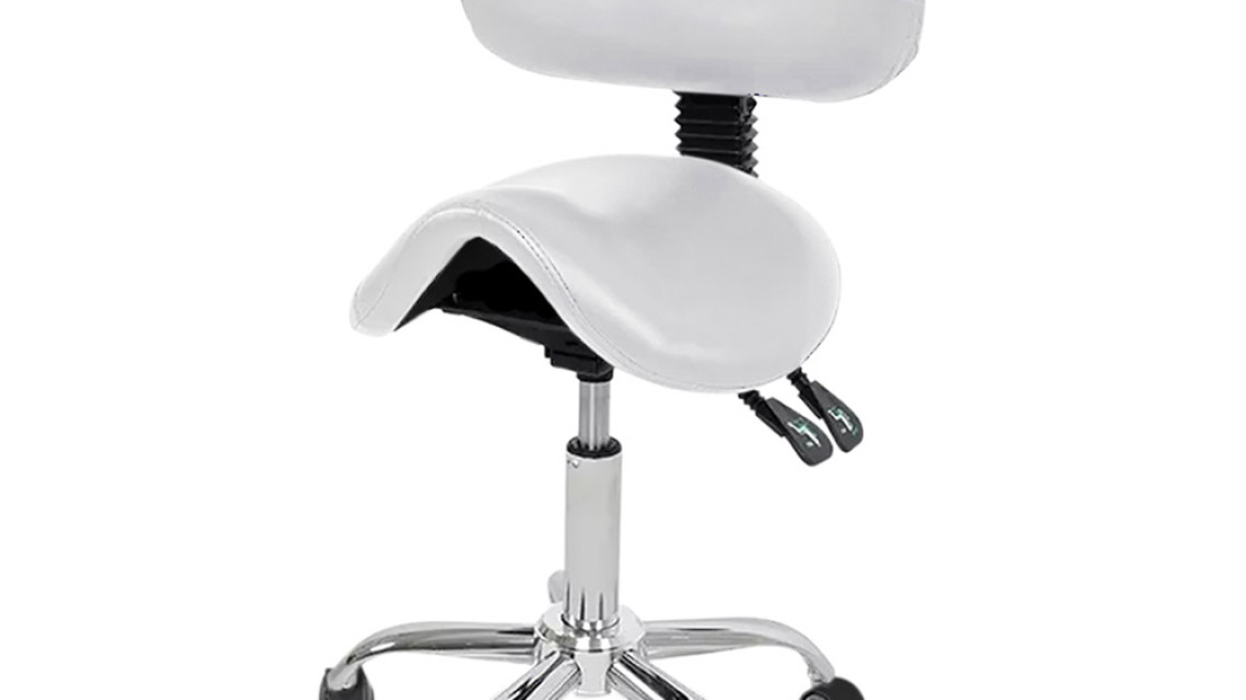 Timeless Tools Háttámlás, nyerges forgószék 2 színben-fehér