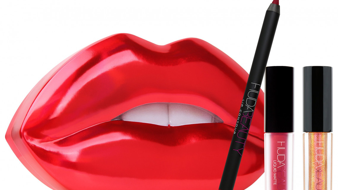 HUDA BEUTY szájkontúr és szájfény szet