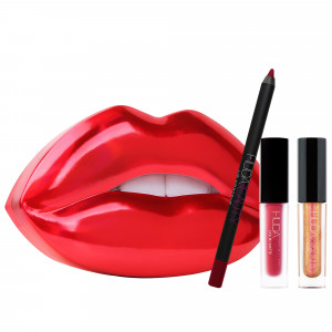 HUDA BEUTY szájkontúr és szájfény szet